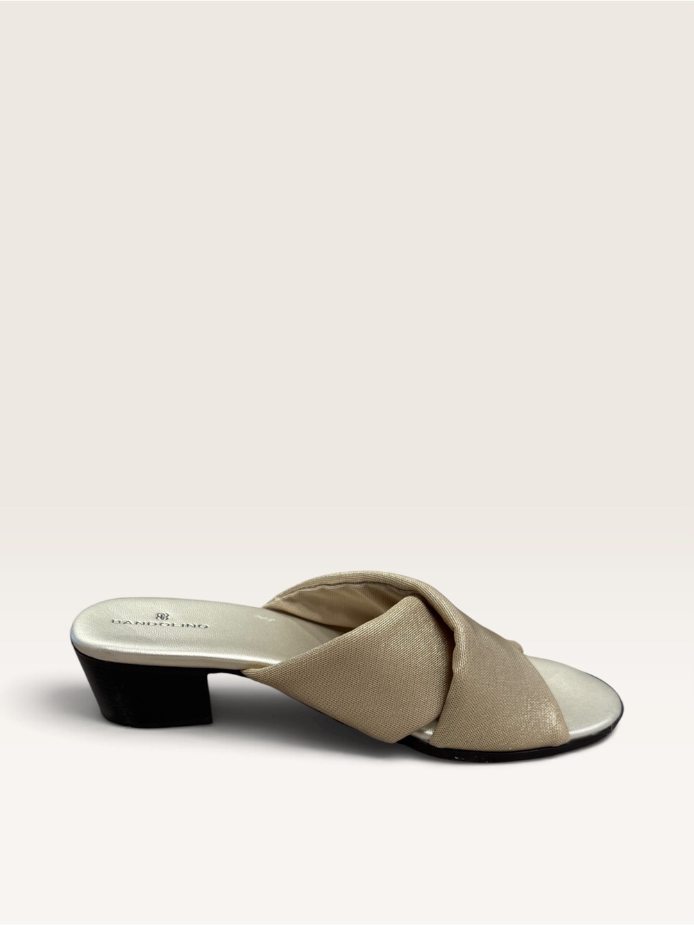 Bandolino Twisted Crossover Slide in Tan